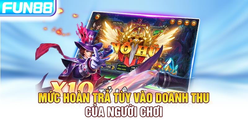 Mức hoàn trả tùy vào doanh thu của người chơi 